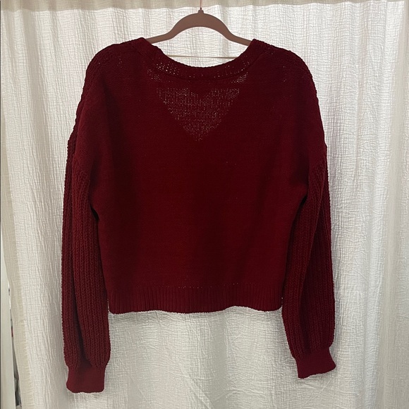 True Craft Deep Red Cardigan Sweater - Picture 2 of 6